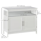 HOMCOM - Buffet de cuisine 39,4 po L armoire de rangement - blanc-Le design classique et élégant devient un élément central fonctionnel dans n’importe quelle pièce 