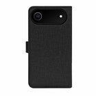 Blu Element - Étui Folio 2-in-1 MagSafe pour iPhone 17 Air - Noir-Matériau semi-doux cousu à la main de qualité supérieure