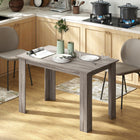 HOMCOM - Table à manger moderne 47 po avec effet bois - gris clair-Peut accueillir jusqu'à six personnes et offre beaucoup d'espace pour les repas 