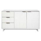 Manhattan Comfort - Buffet moderne Granville 140 cm - Blanc-Moderne-contemporain avec une touche de glamour - Buffet pour salle à manger et salon