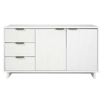 Manhattan Comfort - Buffet moderne Granville 140 cm - Blanc-Moderne-contemporain avec une touche de glamour - Buffet pour salle à manger et salon