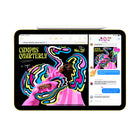 Apple - iPad 11 po, Puce A16, Wi-Fi, 256 Go, Argent-Jumelé à l’Apple Pencil (USB-C), iPad devient une planche à dessin immersive et un bloc-notes aux capacités phénoménales. Le Magic Keyboard Folio présente un design deux pièces polyvalent, avec clavier amovible et couverture arrière qui se fixent magnétiquement à iPad. L’Apple Pencil (1re génération) est aussi compatible avec iPad