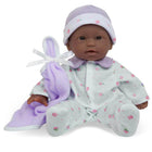 JC Toys - La Baby poupée douce de 11 po - Violet avec couverture - Afro-américaine-Détails réalistes