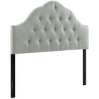 Modway - Sovereign Tissu rembourré Tête de lit Queen, Gris-Tête de lit moderne élégante