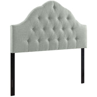 Modway - Sovereign Tissu rembourré Tête de lit Queen, Gris-Tête de lit moderne élégante