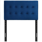 Modway - Emily Biscuit Touffé Performance Velvet Tête de lit jumelée, Marine-Hauteur ajustable de 45 » à 52,5 »