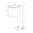 Monarch Specialties - Luminaire - 19 po H Lampe De Table - Port Usb Inclus - Métal Noir - Abat-Jour Ivoire / Crème - Moderne-Placez cette lampe polyvalente sur une table d'appoint, un bureau ou une table de chevet pour illuminer instantanément une pièce