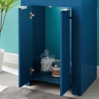 Modway - Maybelle 24" Vanette de salle de bain - Noir marine-Tirs métalliques en forme de L