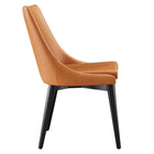 Modway - Viscount Cuir végane Chaise à manger - Tan-Épingles de pied non marquées