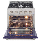 Kucht - 30 po Série KNG Cuisinière Pro Style au gaz propane - Acier inoxydable/Bleu-Cuisinière entièrement en acier inoxydable avec poignée professionnelle pour une expérience culinaire optimale