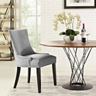 Modway - Marquis Tissu Chaise à manger - Gris clair-Pieds en caoutchouc massif