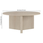Hudson&Canal - Table basse ronde Anders de 91 cm de largeur, , blanc aulne-9