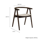 Modway - Henry Cuir et bois véganes Chaise à manger - Pierre-Accoudoir à dossier de canon