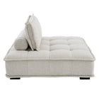 Modway - Saunter Touffe Tissu Chaise sans accoudoir - Beige-Système de soutien à ressort sinueux