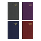 Brownline - 2027 agenda de poche hebdomadaire – 4 3/4 po x 3 po – couleurs assorties-Les couleurs assorties comprennent gris, indigo, raisin et rouge. Le choix des couleurs n'est pas disponible pour les commandes en ligne