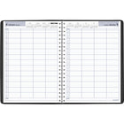 AT-A-GLANCE - Cahier de rendez-vous quotidien pour groupe de quatre personnes 2027 - 11 po H x 7 7/8 po l - noir - anglais-Un jour de semaine par page
