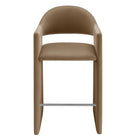Modway - Talia 41 pouces Cuir végane Tabouret de bar - Taupe-Arrivée entièrement assemblée