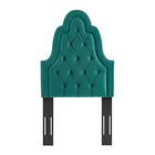 Modway - Augustine Touffe Performance Velvet Tête de lit jumelée, Sarcelle-Tissu résistant aux taches durable