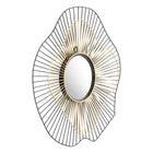 Zuo - Miroir rond Comet - Noir/Or-Couleur: Noir/Or