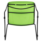 Flash Furniture - Chaise ultra-compacte empilable verte de la série HERCULES avec une et cadre enduit de poudre noire-Cadre en acier de calibre 15