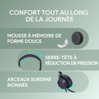 Casque compatible Teams double Yealink UH44 - Casque pour téléphone et ordinateur - Certifié Microsoft Teams  - Noir-Plage de réponse en fréquence du haut-parleur : 20 Hz - 20 kHz