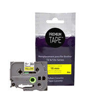 Premium Tape - Compatible avec Brother TZ-641, TZ641, TZE-641, TZE641 - Noir / Jaune - 18 mm-Couleur: Noir / Jaune
