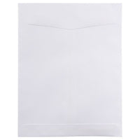 JAM Paper Enveloppes à ouverture au sommet et rabat droit gommé, 8 3/4 x 11 1/4 po, blanches, 100 par paquet-Blanc