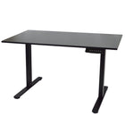 Ezywork - Bureau assis-debout électrique à double moteur et hauteur réglable - Structure et plateau noirs-Électrique avec DOUBLE MOTEUR