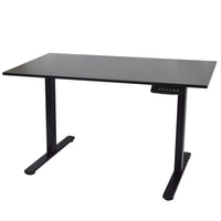 Ezywork - Bureau assis-debout électrique à double moteur et hauteur réglable - Structure et plateau noirs-Électrique avec DOUBLE MOTEUR