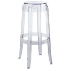 Modway - Casper Dos sans dos Tabouret de bar - Clair-Transparent Polycarbonate Construction