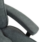 HOMCOM - Fauteuil de direction grand format pour la maison - capacité de 450 lbs - gris-Le dossier haut soutient l'alignement de la colonne vertébrale et le confort 