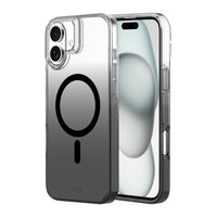 AXS - Crystal Shield Étui D3O fabriqué avec du plastique recyclé MagSafe compatible pour Apple iPhone 16 Plus - Fumé Dégradé-Design minimaliste offrant une protection contre les chutes de 6 pieds