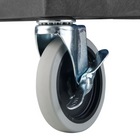 Luxor - Chariot utilitaire à trois plateaux (plat/cuvette) de 34" H Luxor ENDURA - 24" L x 18" P - noir-Les pieds faits de chlorure de polyvinyle (PVC) contribuent à un soutien à la fois robuste et léger