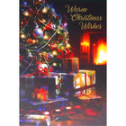 Mill Brook Studio - Cartes de souhaits Noël / Enveloppes - 5-3/8 po x 7-3/4 po - Voeux Chaleureux - Feu de bois - Paquet de 18-Cartes de souhaits qualité boutique