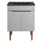 Modway - Harvest 24" Vanette de salle de bain - Gris Noir-Vanité moderne du milieu du siècle