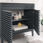 Modway - Render 36" Vanette de salle de bain - Gris blanc-MDF et panneau de particules