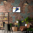 Mark Scheifele Winnipeg Jets Skating sur toile - Toile encadree - 22" x 31"-Sous licence officielle de la LNH et de l'AJLNH