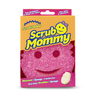 Scrub Daddy - L'éponge Scrub Mommy - Rose-Une éponge de nettoyage Scrub Mommy à double face avec un côté à récurer ferme pour les saletés tenaces et un côté doux et absorbant pour un nettoyage délicat