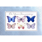 Rosedale Gold - Cartes de souhaits Anniversaire de mariage avec enveloppes – 5-1/2 po x 8 po – Papillons colorés – paquet de 6-Cartes de souhaits qualité boutique