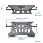 ShoppingAll Support pour ordinateur portable VESA pour bras et supports de moniteur - Noir-La pince réglable permet de fixer des ordinateurs portables de tailles diverses et empêche votre ordinateur de bouger