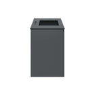 Modway - Bryn Support mural de 36" Vanette de salle de bain - Gris Noir-Évier en céramique avec comptoir intégré