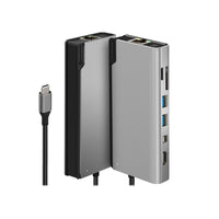 ALOGIC - Station d'accueil USB-C Plus avec alimentation - Série Ultra-Le Dock PLUS prend en charge soit un seul moniteur avec une résolution jusqu'à 4K lorsque l'un des ports HDMI est utilisé, soit il peut également prendre en charge deux moniteurs avec une résolution FULL HD jusqu'à 1080p simultanément lorsque les sorties HDMI et Mini DisplayPort sont utilisées ensemble.