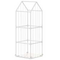 Qaba - Organisateur de rangement pour peluches - 47 x 47 x 132 cm-Le rangement pour jouets garde les peluches ensemble, rendant les pièces plus ordonnées

