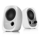 Edifier - Haut-parleurs d’ordinateur actifs R12U alimentés par USB, avec contrôle du volume et prise pour écouteurs – Blanc-Connexion AUX 3,5 mm compatible avec tous types d’appareils