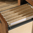Sauder 59"W La Collection Carson Forge Bureau - Finition Washington Cherry-L'espace de rangement derrière la porte dispose d'une étagère réglable et peut contenir une tour CPU