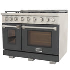Kucht - 48 po Série KFX-X style professionnel au gaz propane - Acier inoxydable/Gris ciment-Garantie limitée du fabricant de 2 ans