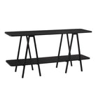 Manhattan Comfort - Console moderne Celine 47,24 po - Noir-Parfait pour exposer des articles de décoration intérieure, des cadres, des bibelots et des trophées