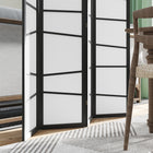 HOMCOM - Paravent autoportant à 4 panneaux - blanc-Dimensions totales : 63 po L x 0,7 po P x 66,9 po H (160 x 1,8 x 170 cm)  
