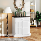 HOMCOM - Petit buffet moderne 30 po avec portes de rangement - blanc-Structure en MDF avec un plateau de 1,2 po d'épaisseur supportant jusqu'à 101 lb