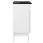 Modway - Render 18" Vanette de salle de bain - Blanc Noir-Comptoir intégré